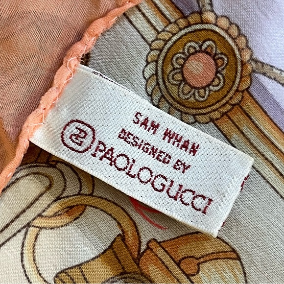 PAOLO GUCCI vintage scarf bandanna silk womens - Picture 8 of 8